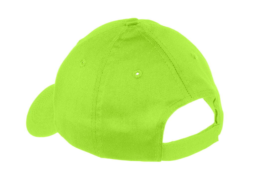 Port Authority Youth Six-Panel Twill Cap. YCP80 - Lime - back