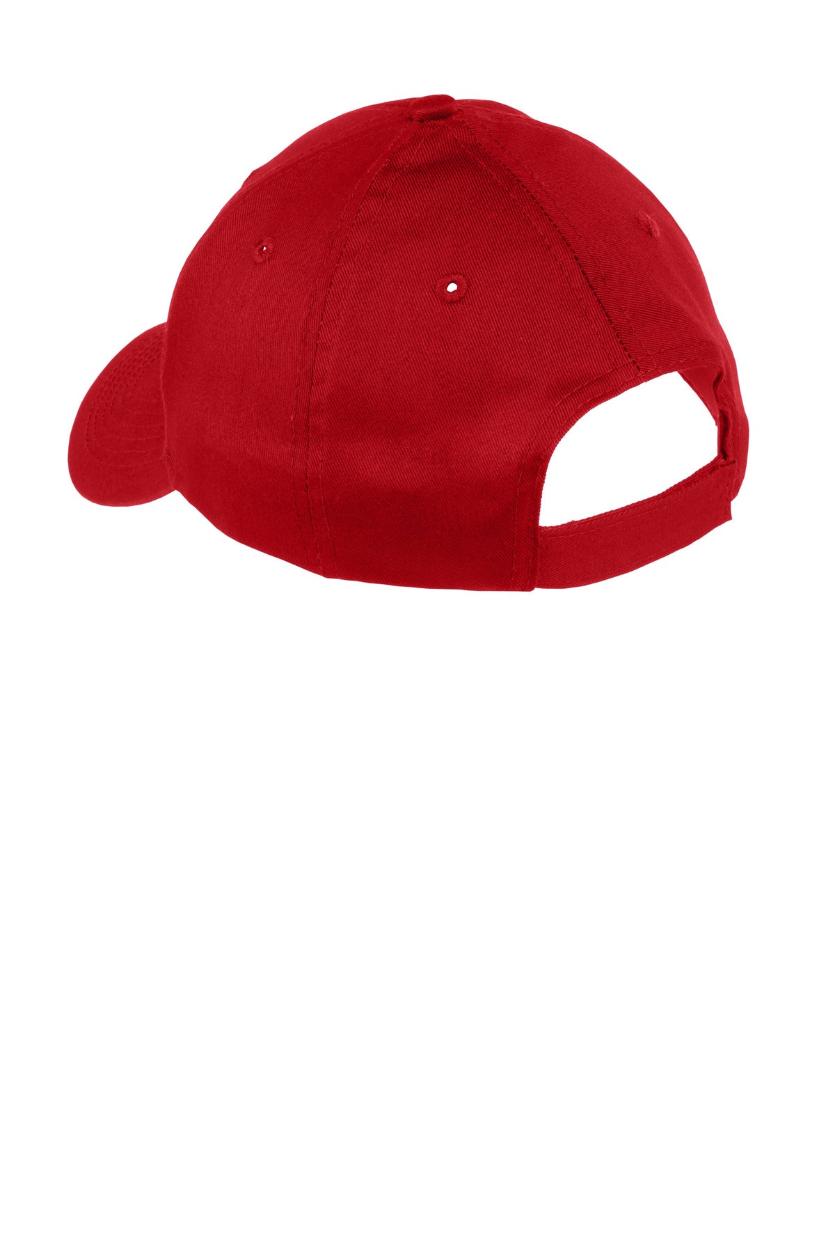 Port Authority Youth Six-Panel Twill Cap. YCP80 - True Red - back