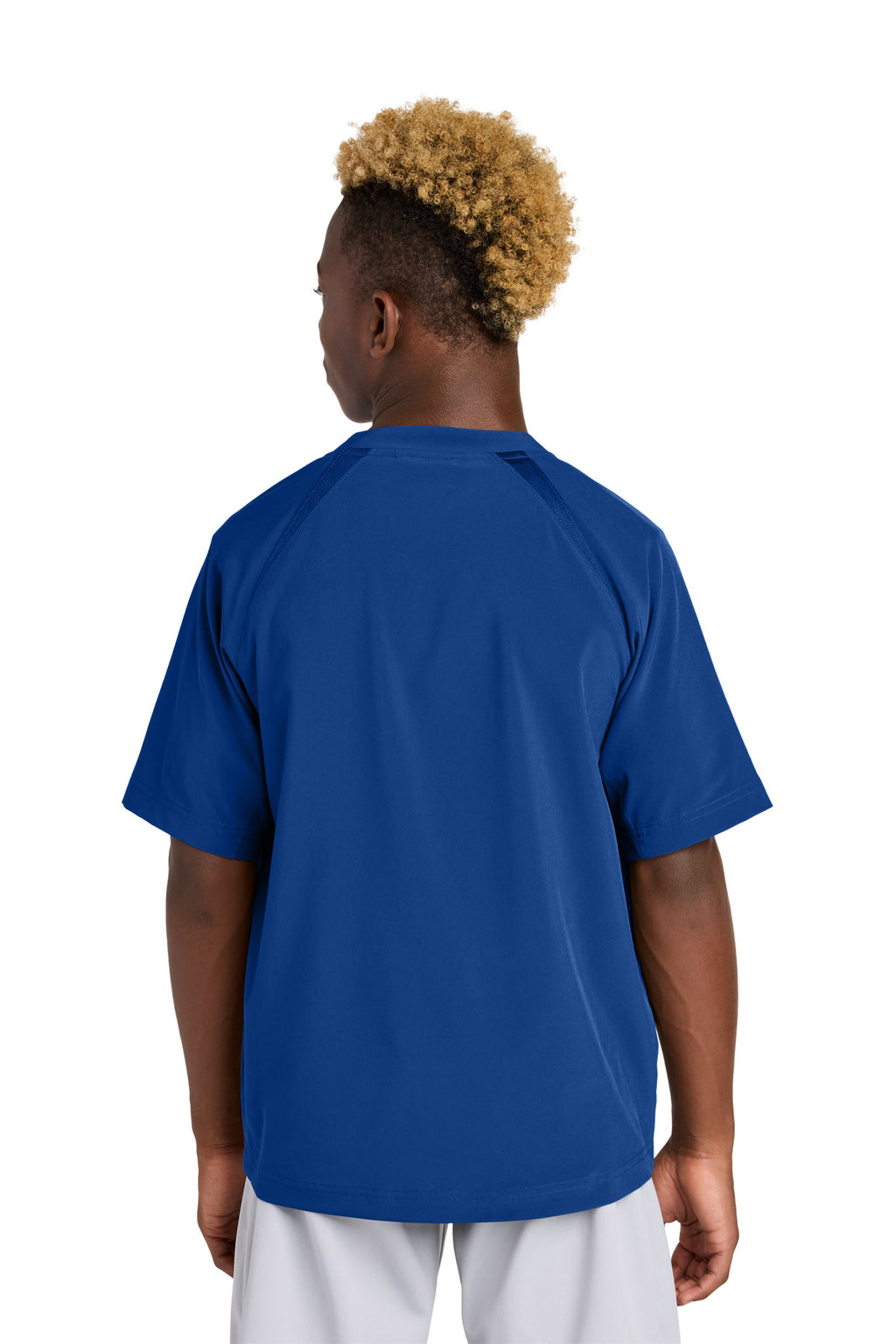 Sport-Tek Youth Repeat 1/2-Zip Short Sleeve Jacket YJST489 - True Royal - back