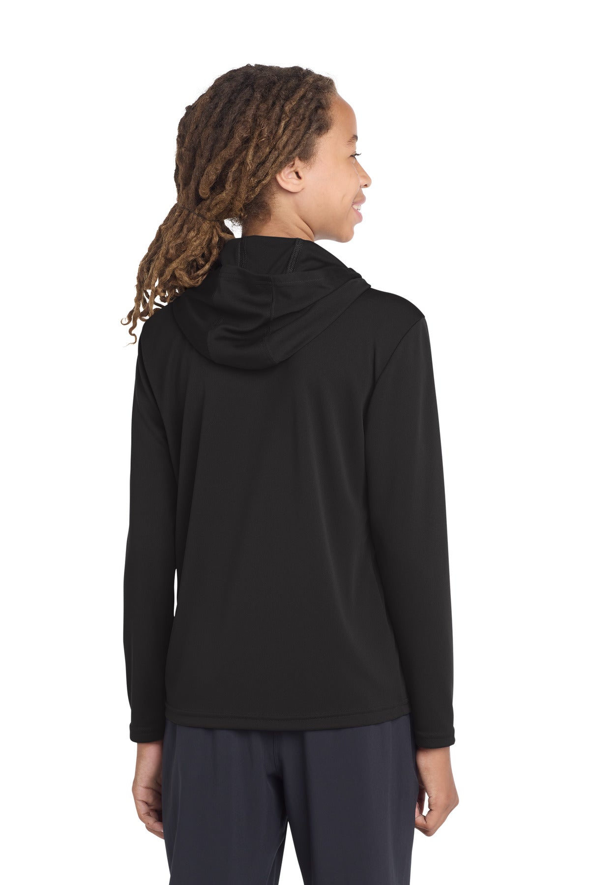 Sport-Tek Youth PosiCharge Competitor Hooded Pullover. YST358 - Black - back