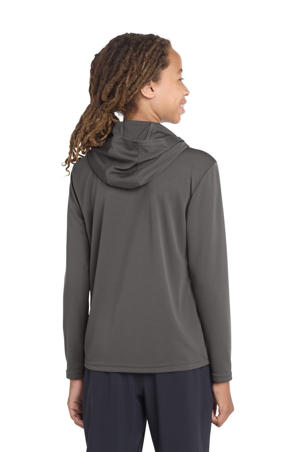 Sport-Tek Youth PosiCharge Competitor Hooded Pullover. YST358 - Iron Grey - back