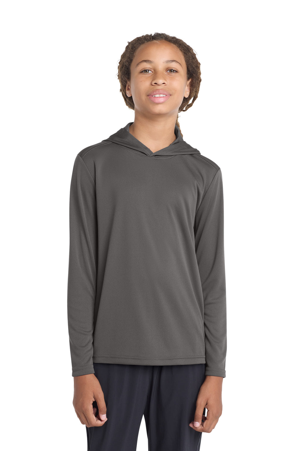 Sport-Tek Youth PosiCharge Competitor Hooded Pullover. YST358 - Iron Grey - side