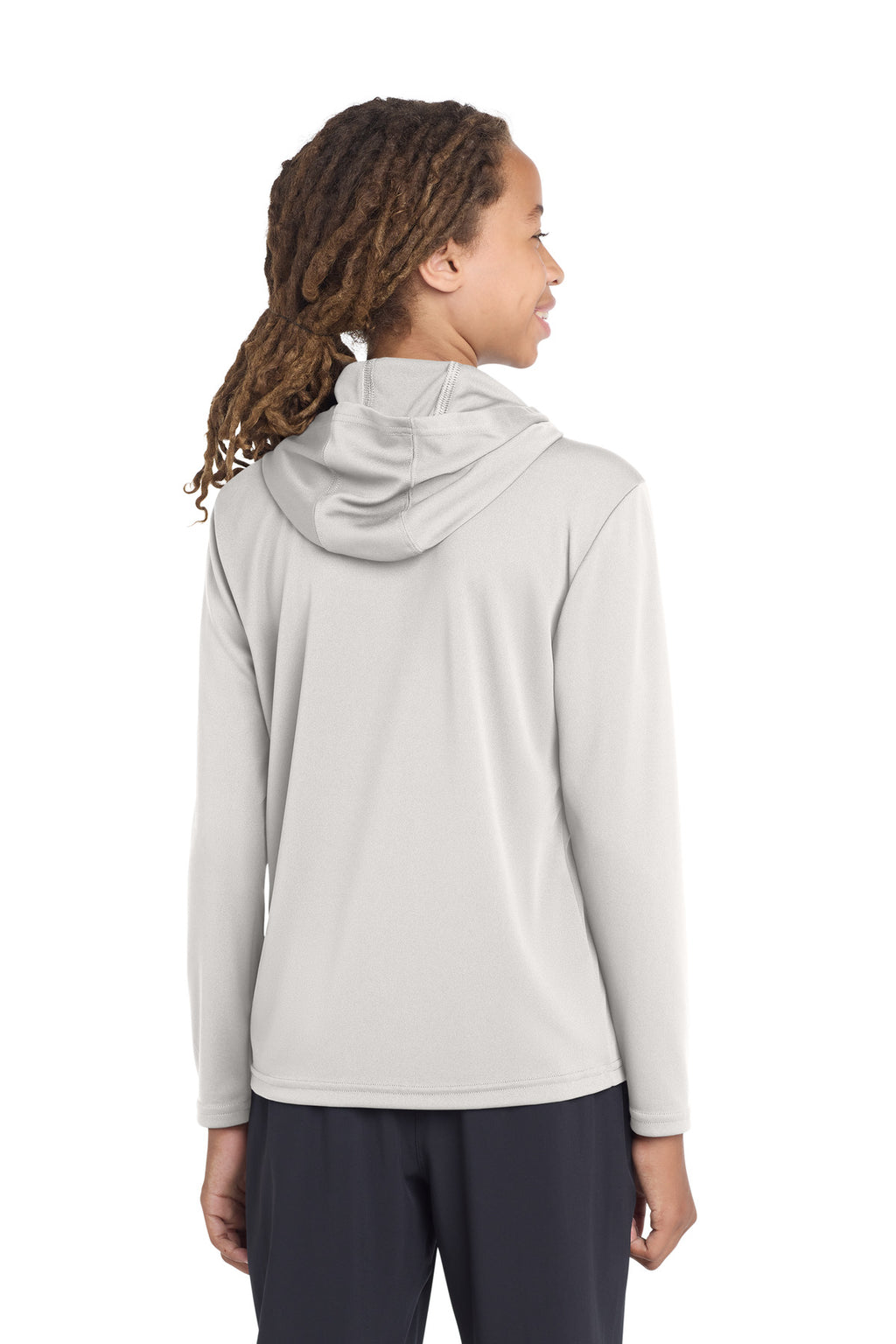 Sport-Tek Youth PosiCharge Competitor Hooded Pullover. YST358 - Silver - back