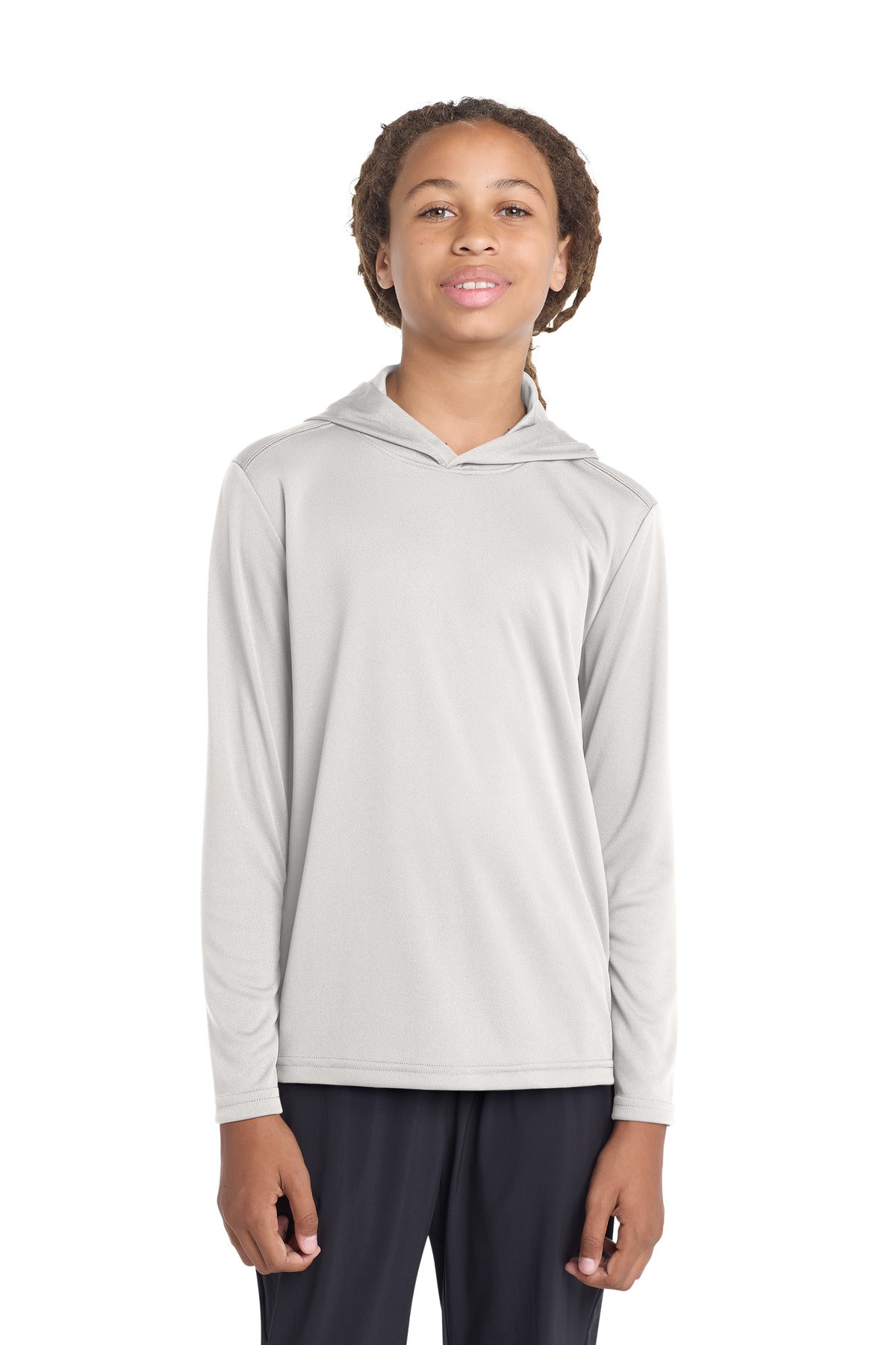 Sport-Tek Youth PosiCharge Competitor Hooded Pullover. YST358 - Silver - side