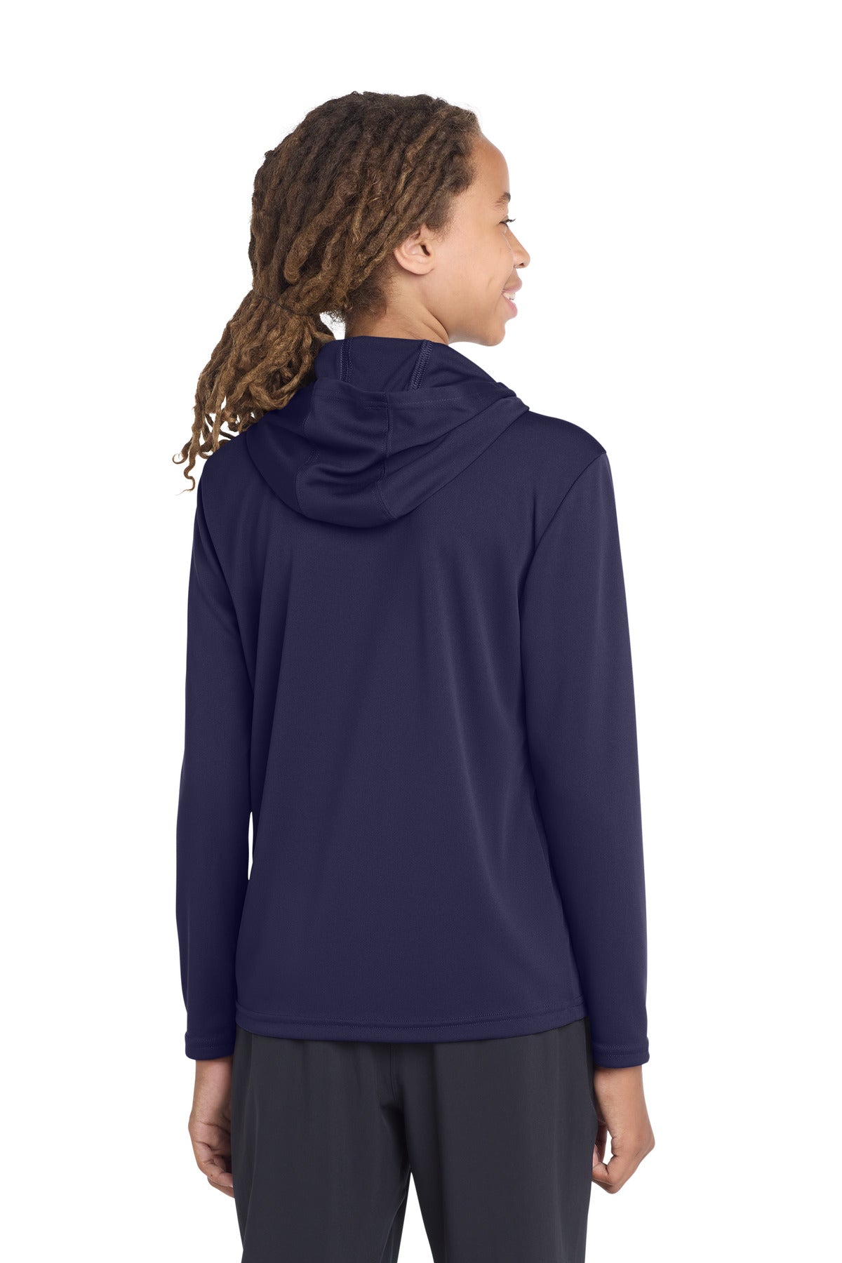 Sport-Tek Youth PosiCharge Competitor Hooded Pullover. YST358 - True Navy - back