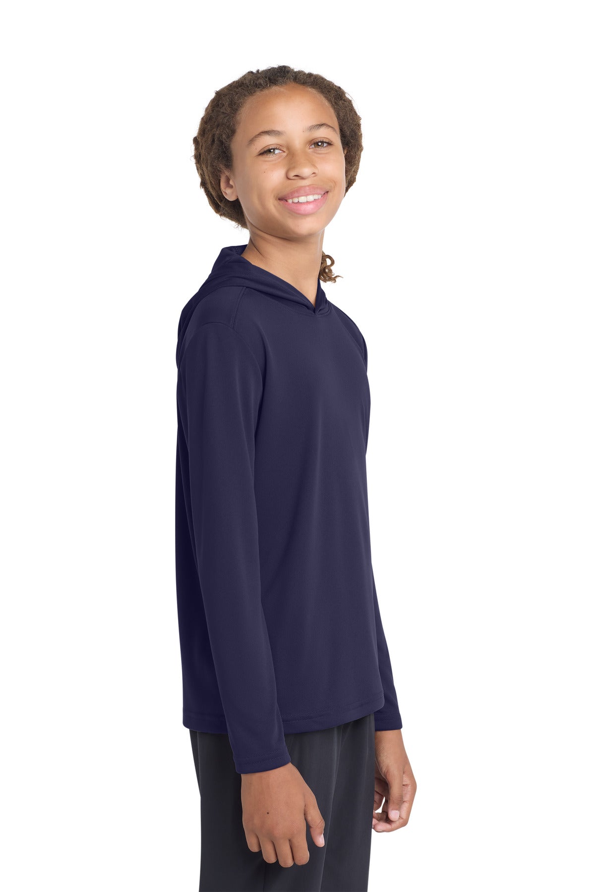 Sport-Tek Youth PosiCharge Competitor Hooded Pullover. YST358 - True Navy - front