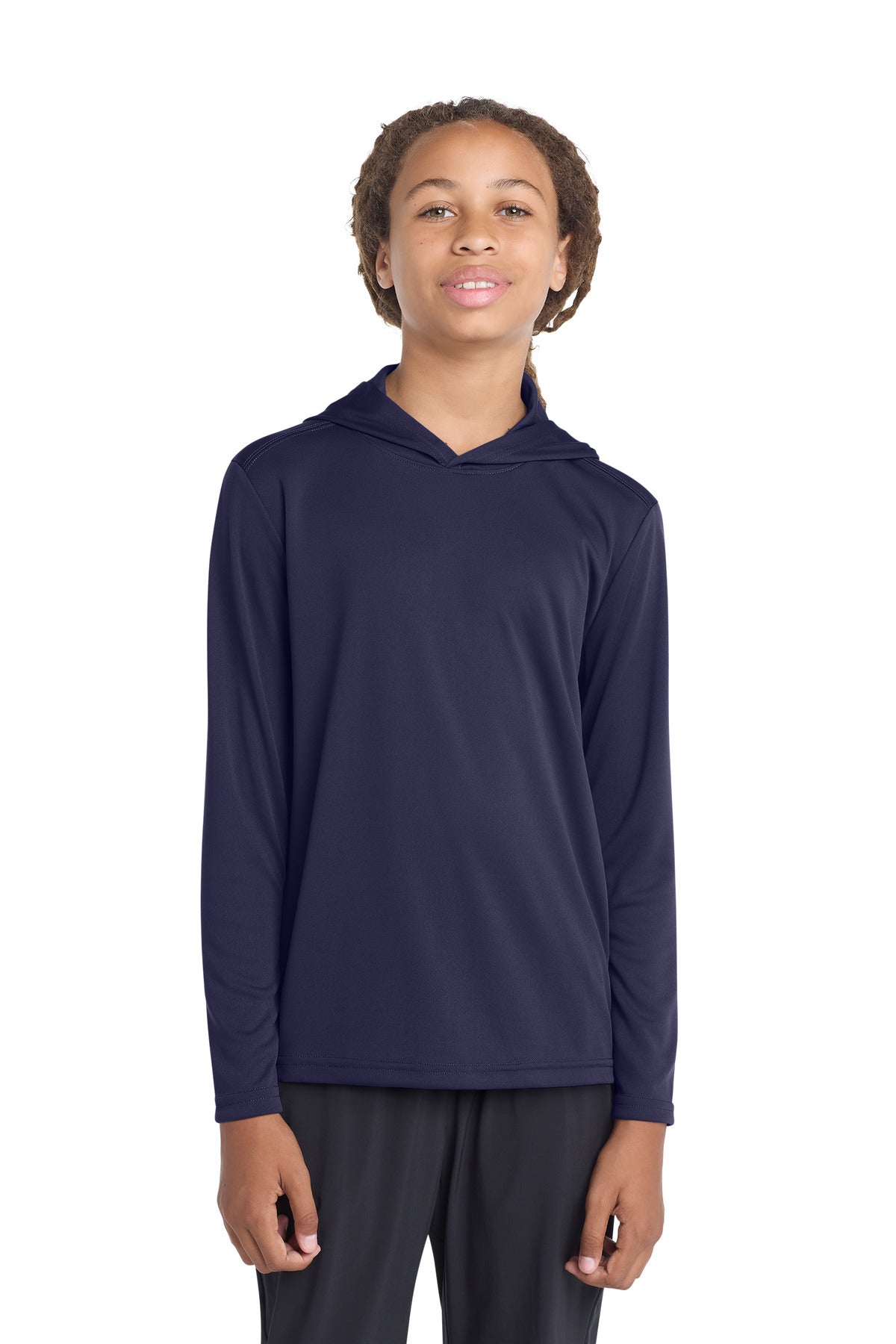 Sport-Tek Youth PosiCharge Competitor Hooded Pullover. YST358 - True Navy - side