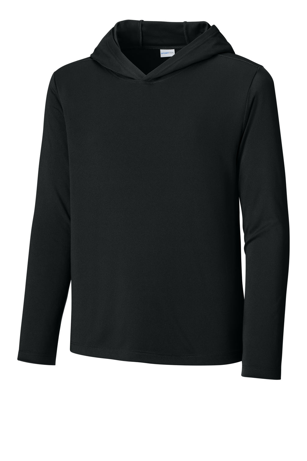Sport-Tek Youth Posi-UV Pro Long Sleeve Hoodie YST420LSH - Black - front