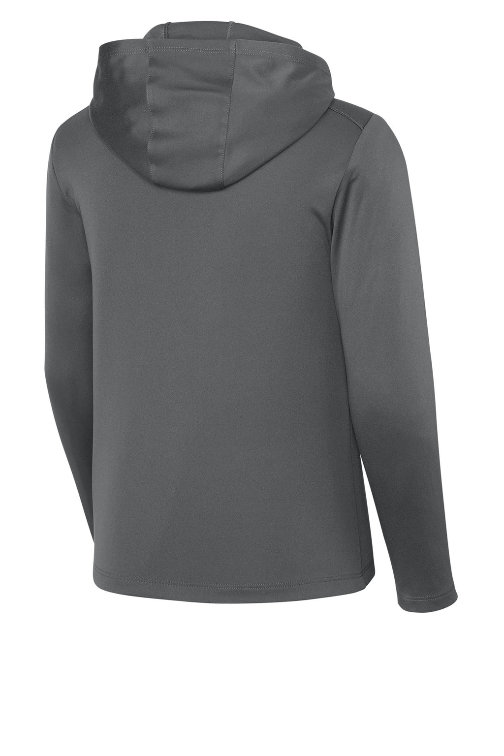 Sport-Tek Youth Posi-UV Pro Long Sleeve Hoodie YST420LSH - Dark Smoke Grey - back