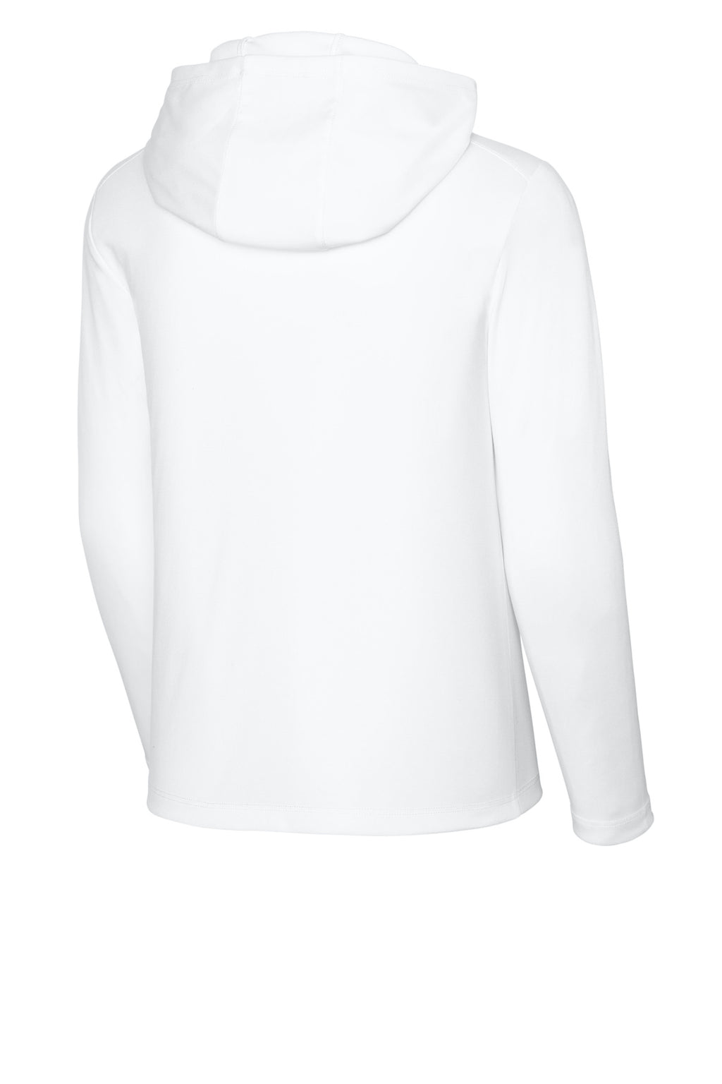 Sport-Tek Youth Posi-UV Pro Long Sleeve Hoodie YST420LSH - White - back