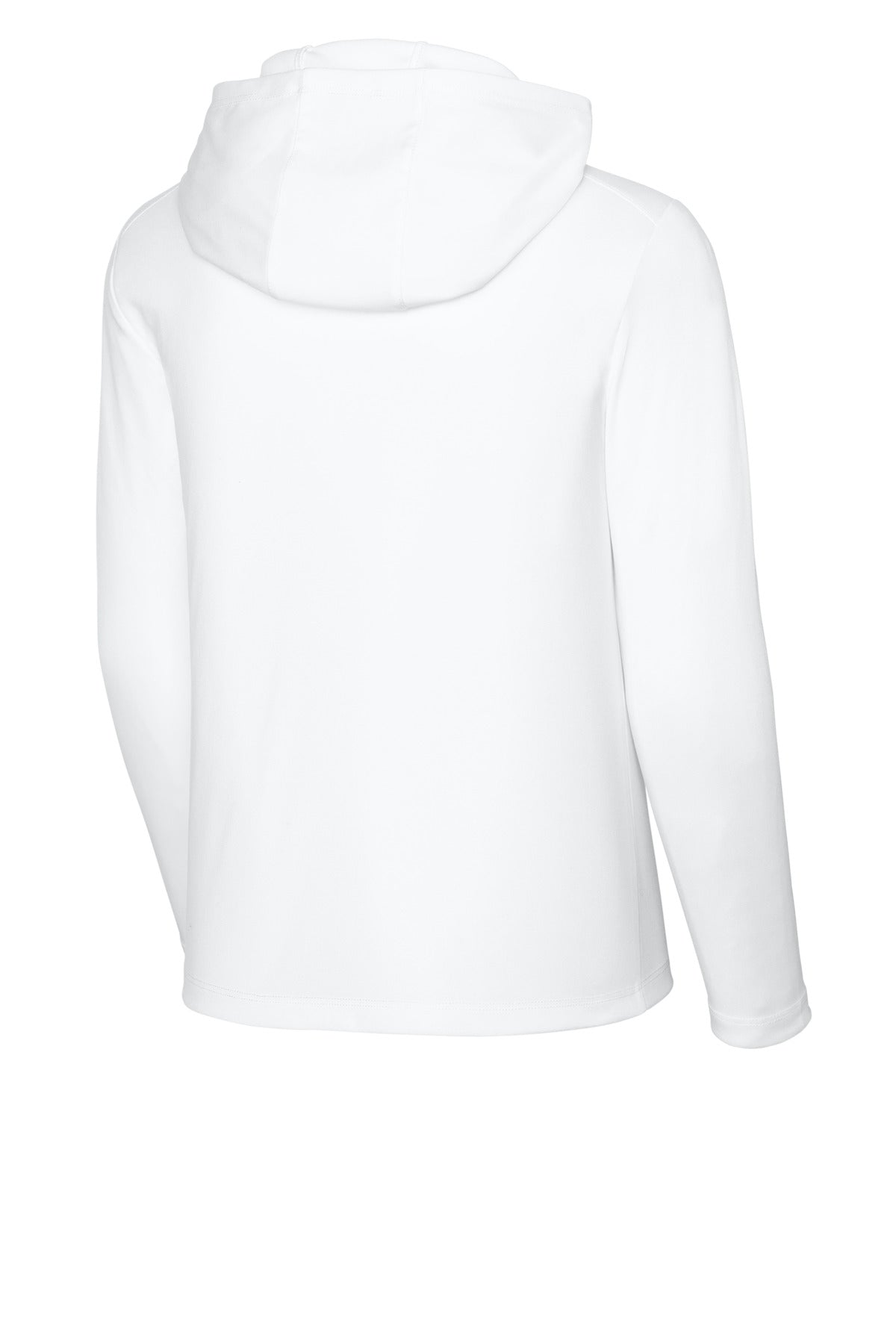 Sport-Tek Youth Posi-UV Pro Long Sleeve Hoodie YST420LSH - White - back