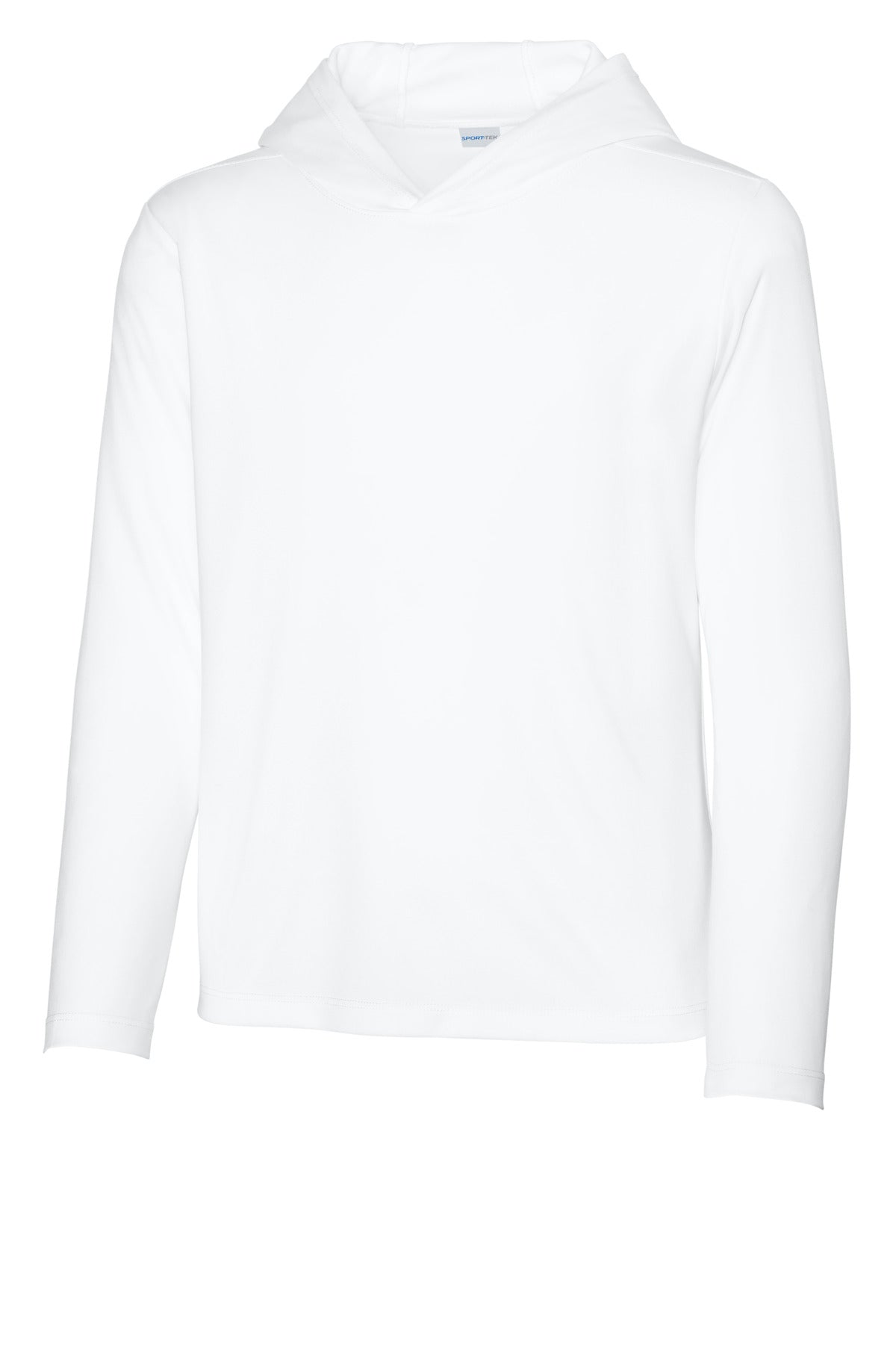Sport-Tek Youth Posi-UV Pro Long Sleeve Hoodie YST420LSH - White - front