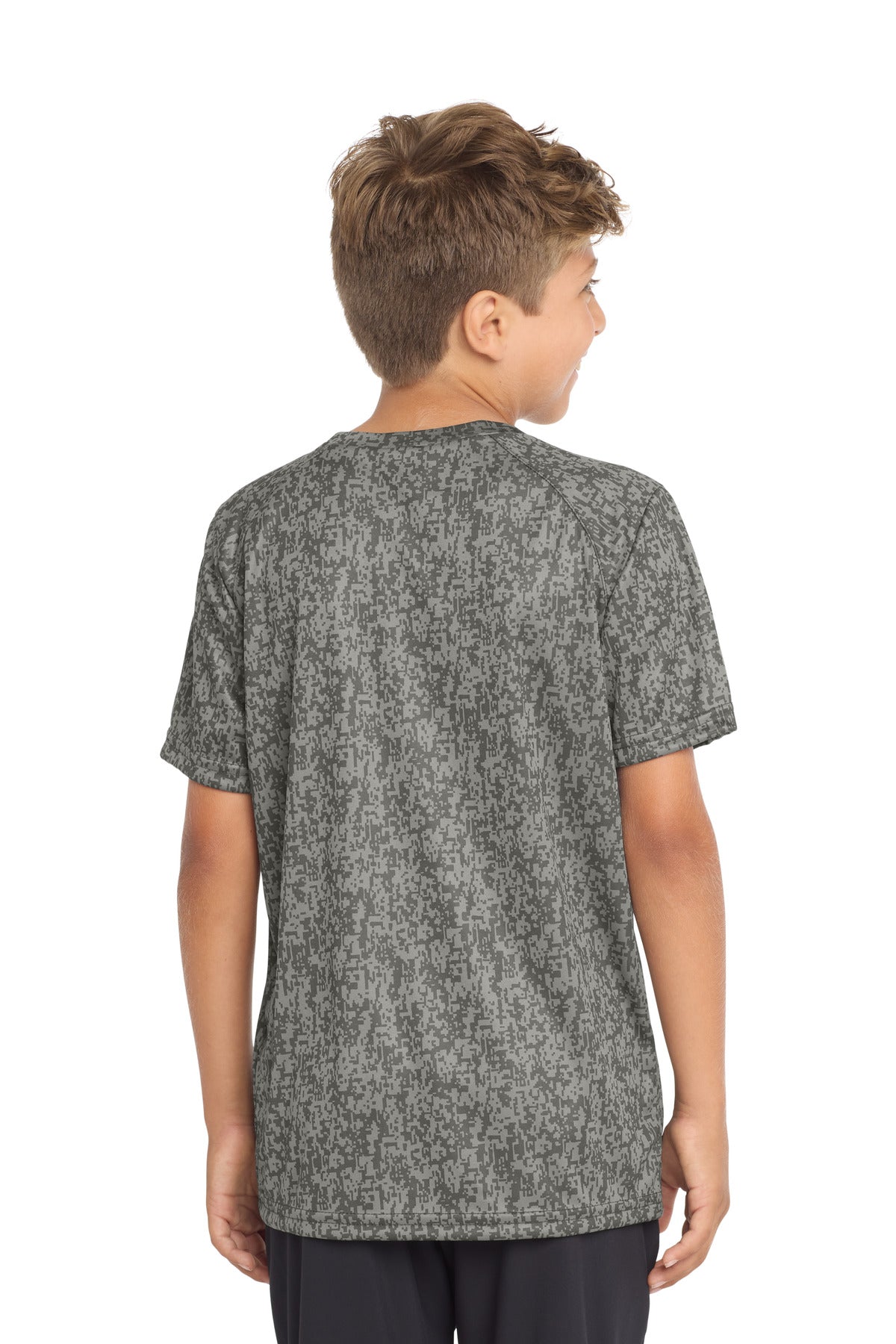 Sport-Tek Youth Digi Camo Tee. YST460 - Grey Concrete - back