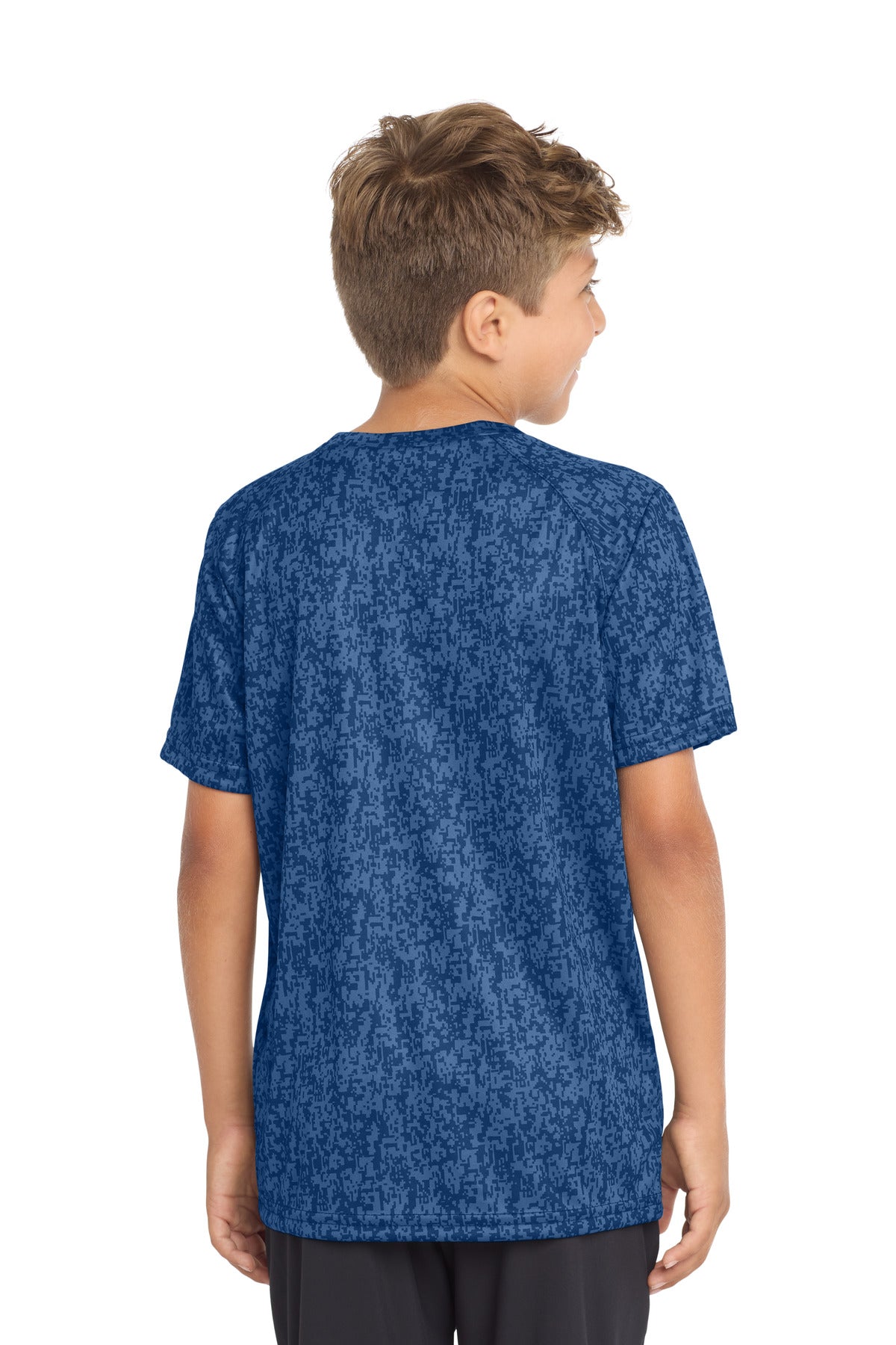 Sport-Tek Youth Digi Camo Tee. YST460 - Royal - back