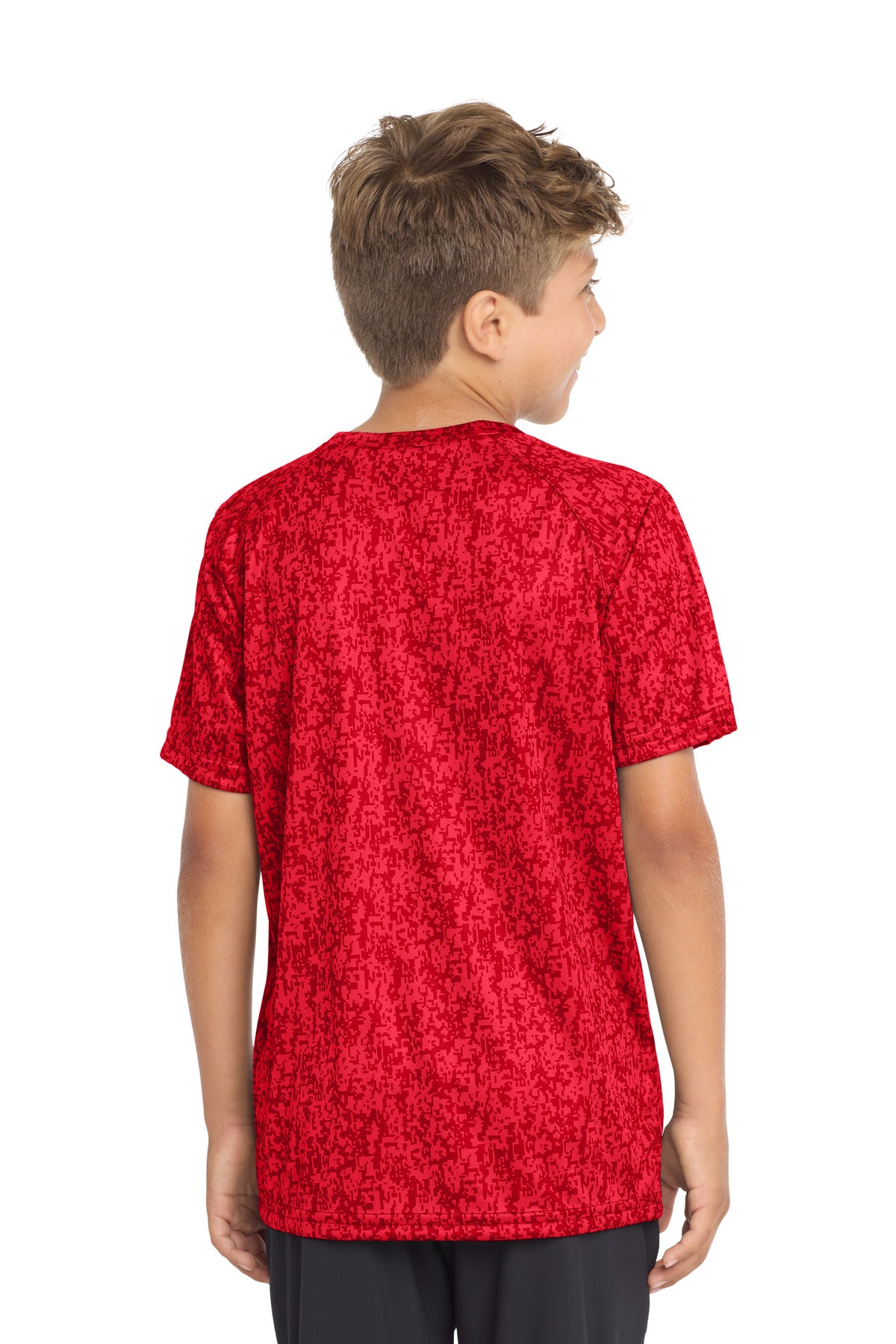 Sport-Tek Youth Digi Camo Tee. YST460 - True Red - back