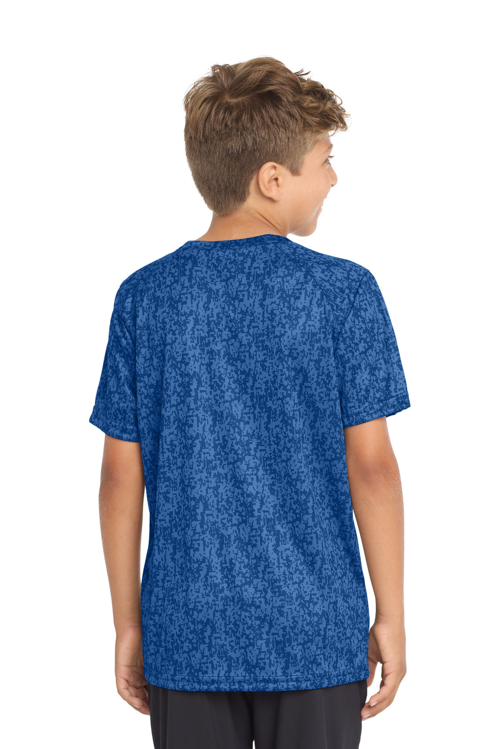 Sport-Tek Youth Digi Camo Tee. YST460 - True Royal - back