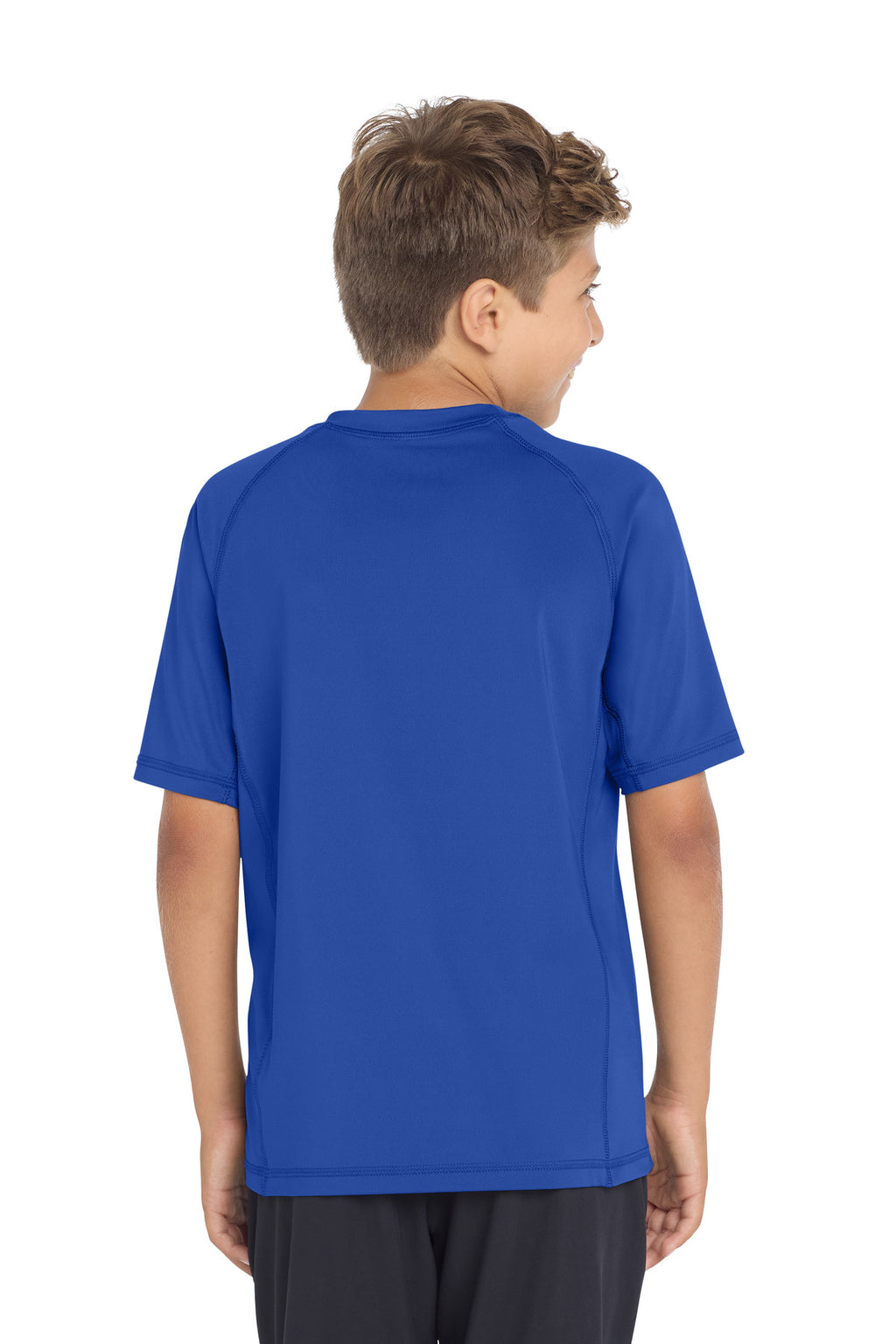 Sport-Tek Youth Rashguard Tee. YST470 - True Royal - back
