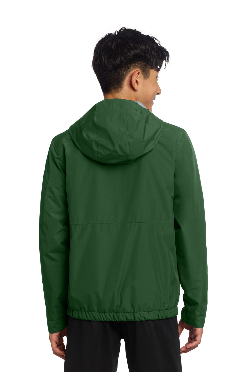 Sport-Tek Youth Waterproof Insulated Jacket YST56 - Forest Green - back
