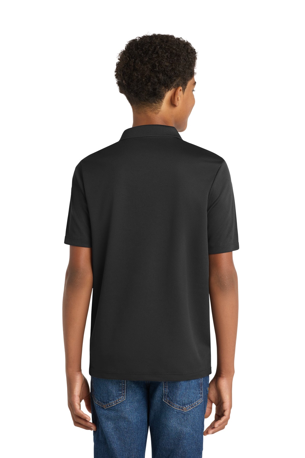 Sport-Tek Youth PosiCharge RacerMesh Polo. YST640 - Black - back