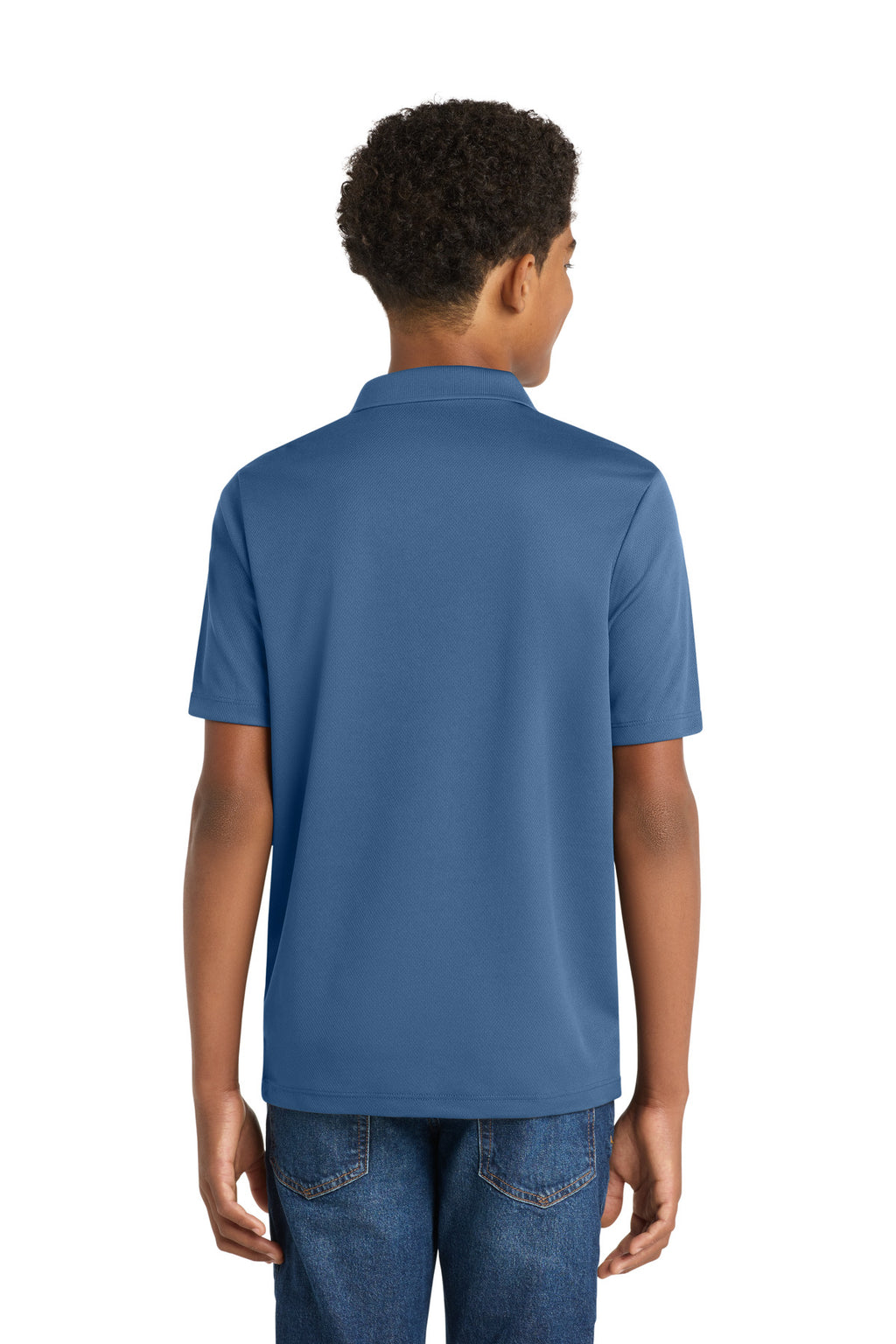 Sport-Tek Youth PosiCharge RacerMesh Polo. YST640 - Dawn Blue - back
