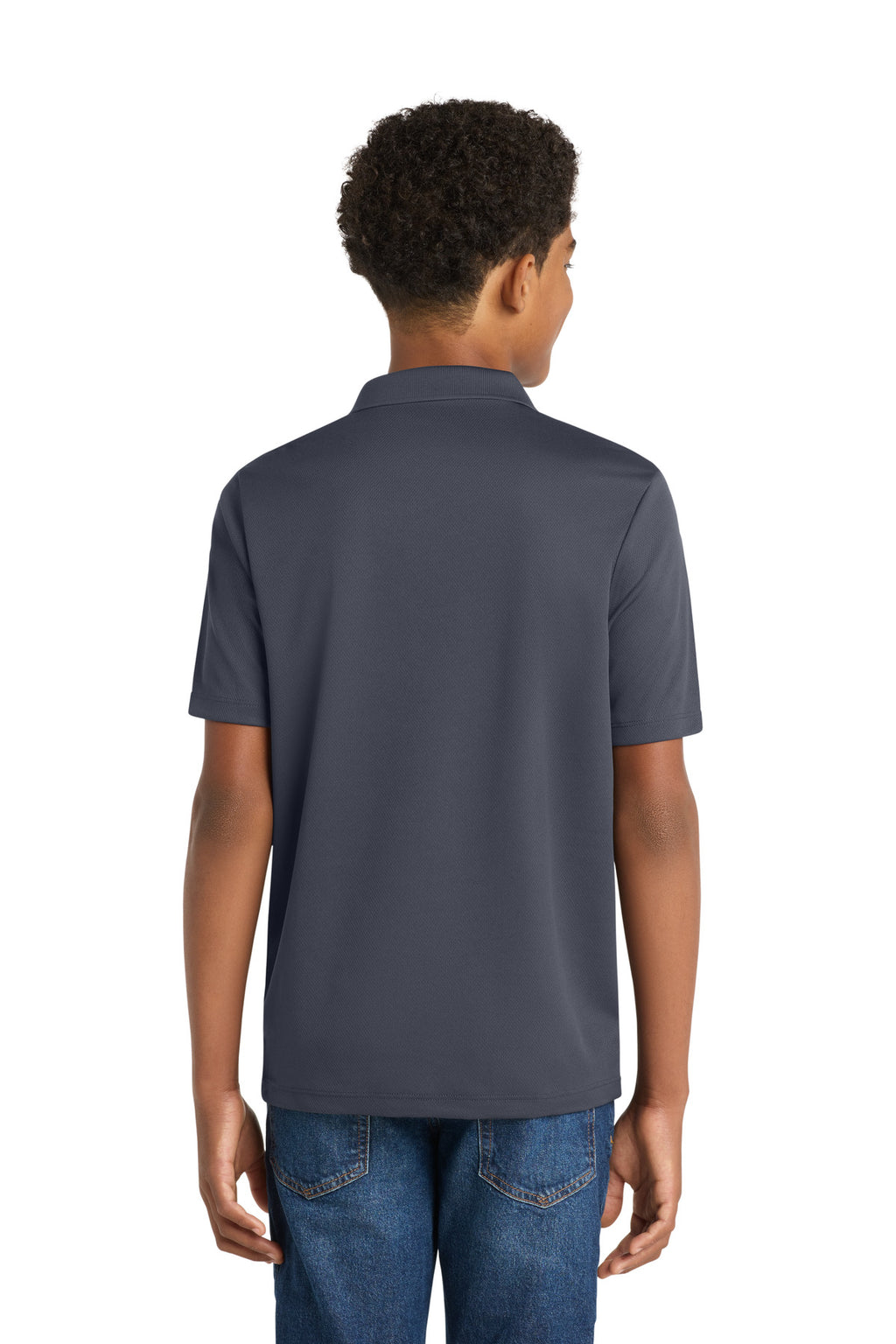 Sport-Tek Youth PosiCharge RacerMesh Polo. YST640 - Graphite - back