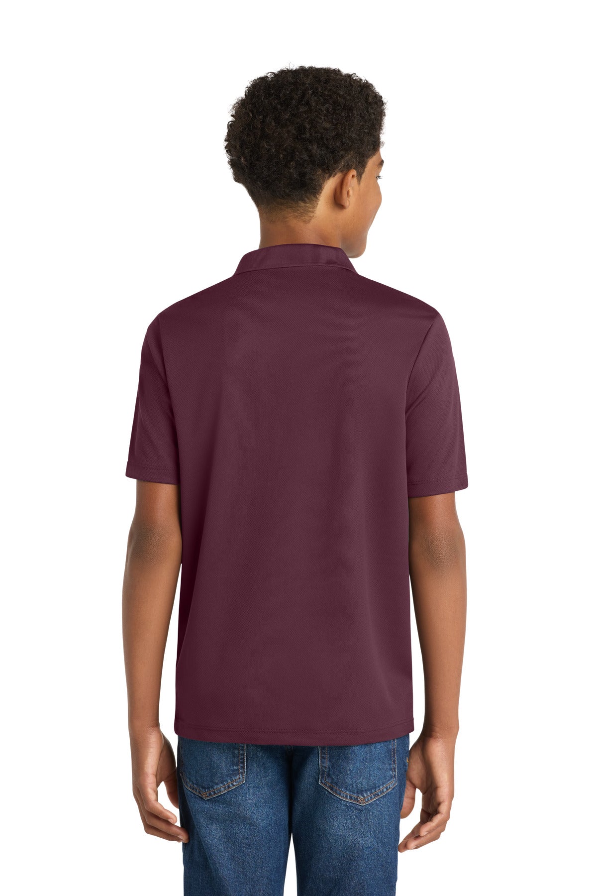 Sport-Tek Youth PosiCharge RacerMesh Polo. YST640 - Maroon - back