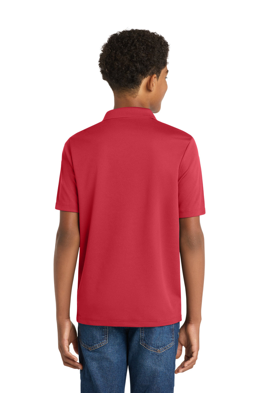 Sport-Tek Youth PosiCharge RacerMesh Polo. YST640 - True Red - back