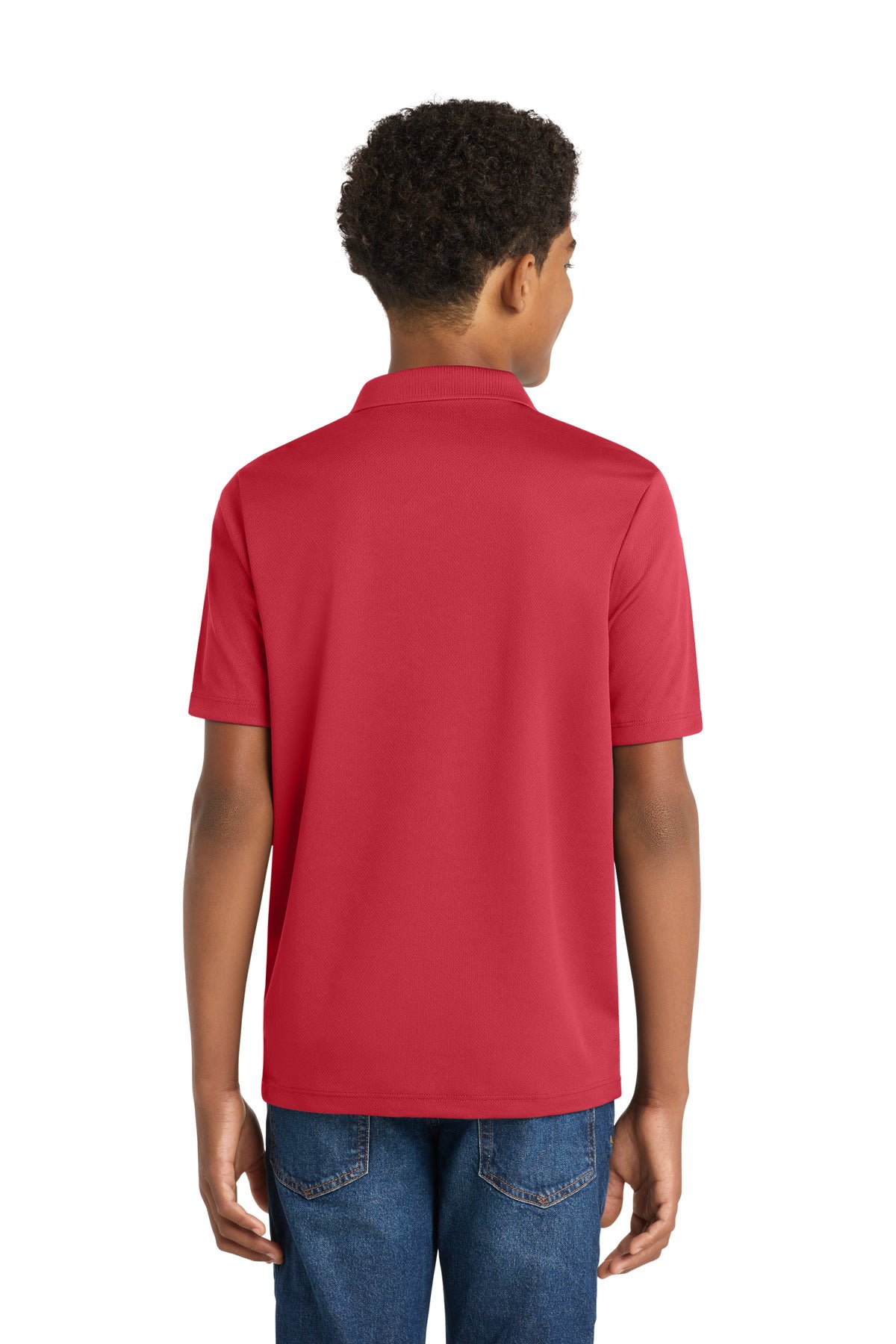 Sport-Tek Youth PosiCharge RacerMesh Polo. YST640 - True Red - back