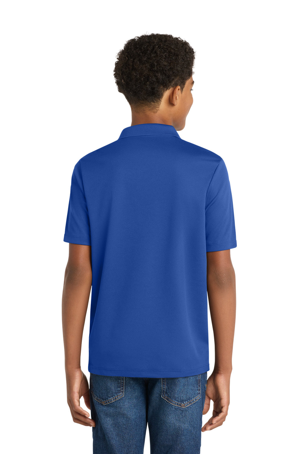 Sport-Tek Youth PosiCharge RacerMesh Polo. YST640 - True Royal - back