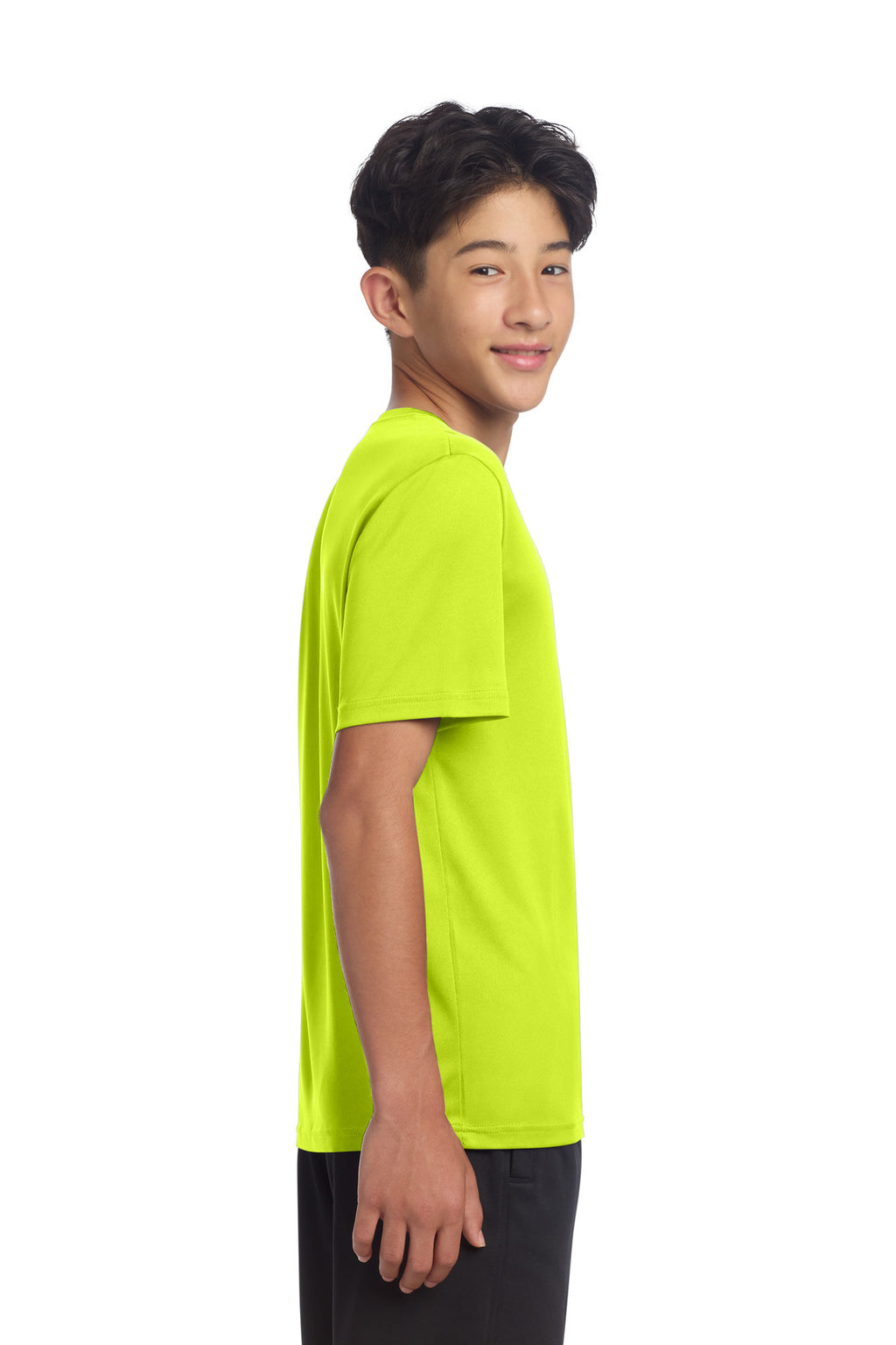 Sport-Tek Youth PosiCharge Re-Compete Tee YST720 - Neon Yellow - side