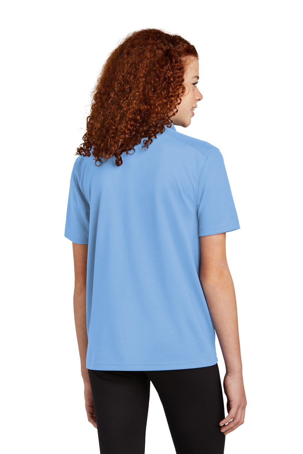 Sport-Tek Youth UV Micropique Polo YST740 - Carolina Blue - back
