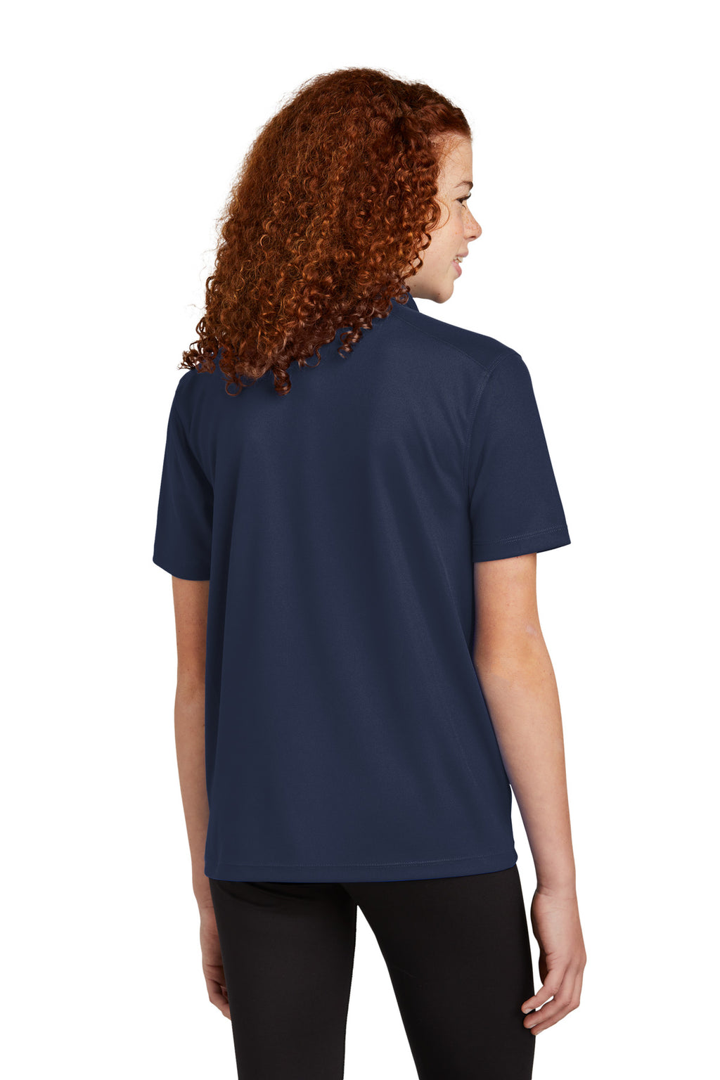 Sport-Tek Youth UV Micropique Polo YST740 - True Navy - back