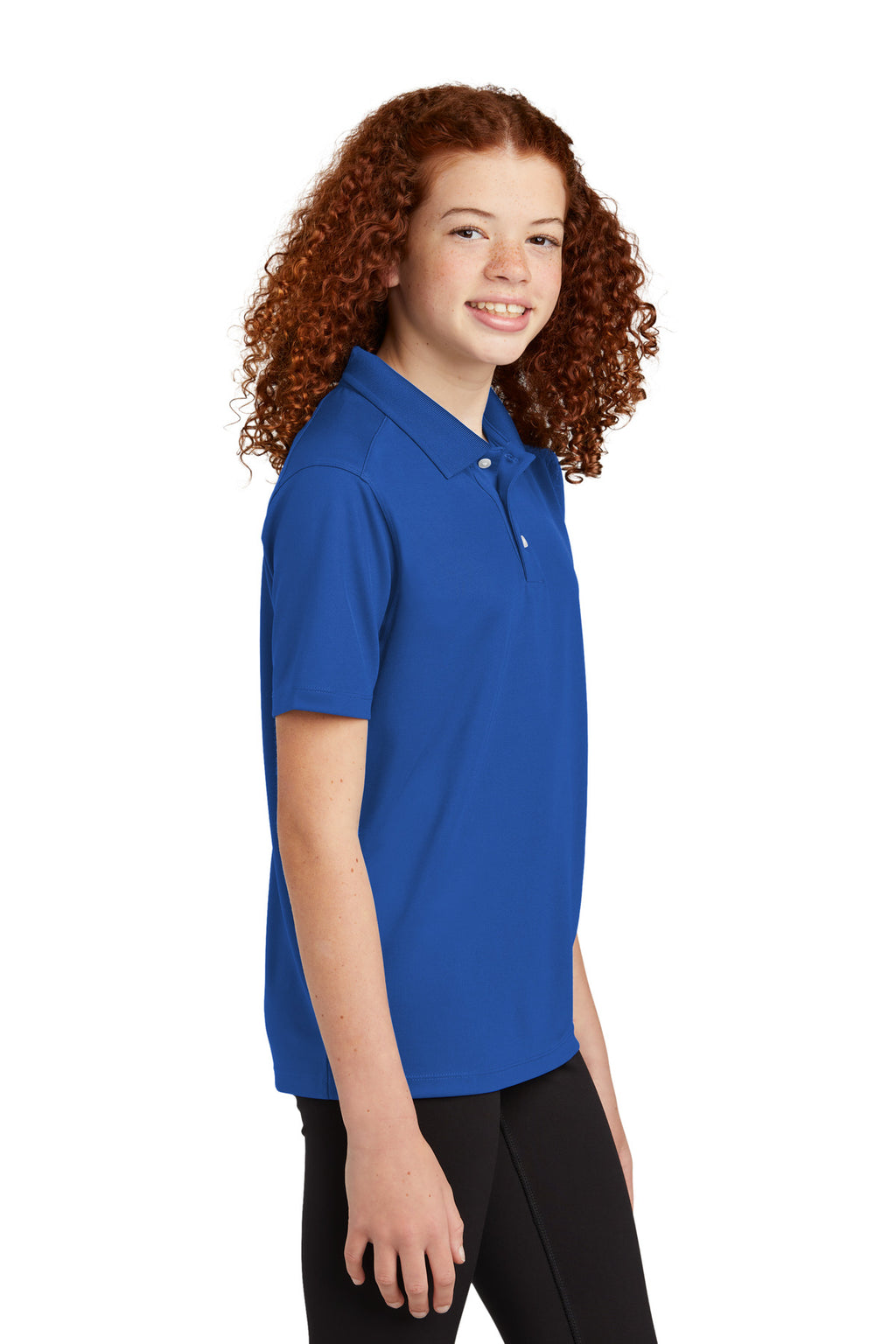 Sport-Tek Youth UV Micropique Polo YST740 - True Royal - side